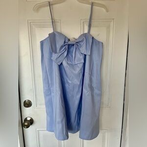 A New Day Sky Blue Bow Front Dress size L. New with tags.